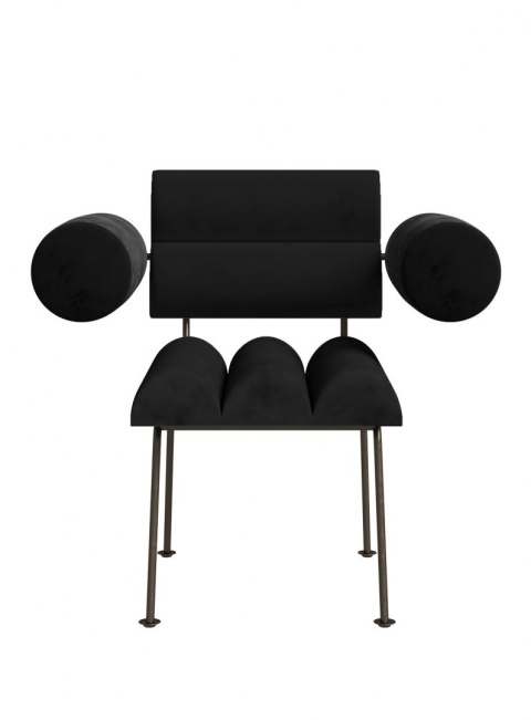 Fotel ROLL & ROLL designerski z podłokietnikami czerwony