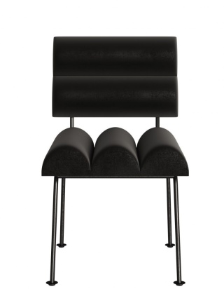 Krzesło ROLL & ROLL designerskie czarne