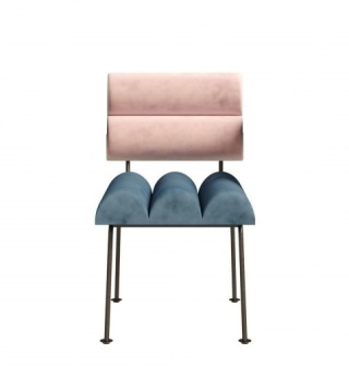 Krzesło ROLL & ROLL designerskie różowo niebieskie