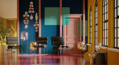 Krzesło ROLL & ROLL designerskie różowe