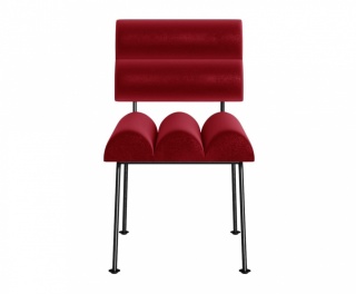 Krzesło ROLL & ROLL designerskie czerwone