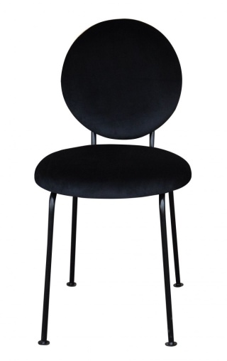 Krzesło tapicerowane MEDALION designerskie czarne