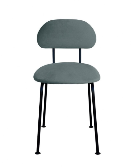 Krzesło tapicerowane PLUM 2 designerskie niebieskie do salonu lub jadalni