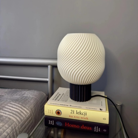 Lampa stołowa TIDE ART druk 3D czarna
