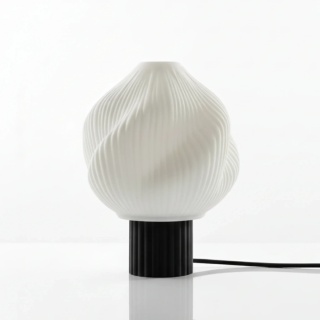 Lampa stołowa TWIST CREME druk 3D czarna
