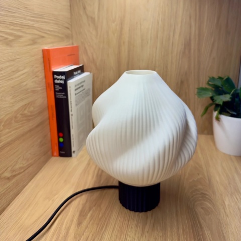 Lampa stołowa TWIST CREME druk 3D czarna
