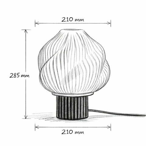 Lampa stołowa TWIST CREME druk 3D czerwona