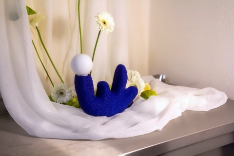 Lampka stojąca MOD No.3 designerska niebieska