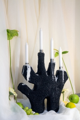 Świecznik MOD ND.1 designerski czarny