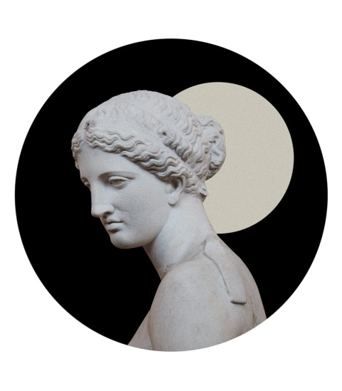 Mural DOTS - Wenus z Księżycem czarny