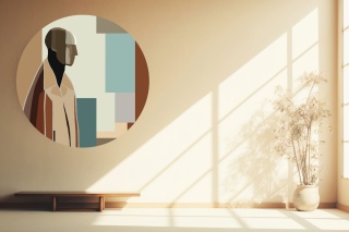 Mural DOTS - Bauhaus Man kolor