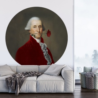 Mural DOTS - Amant z Różą szary