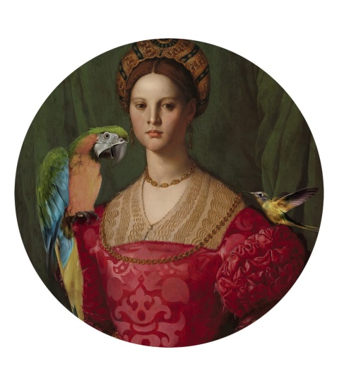 Mural DOTS - Matka Ptaków zielony