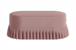 Siedzisko tapicerowane LOLITA 100 x 50 cm designerskie różowe