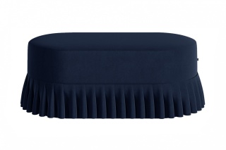 Siedzisko tapicerowane LOLITA 100 x 50 cm designerskie granatowe