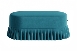 Siedzisko tapicerowane LOLITA 100 x 50 cm designerskie turkusowe