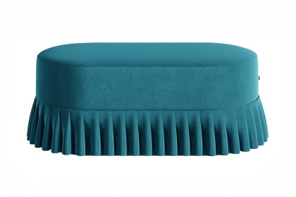 Siedzisko tapicerowane LOLITA 100 x 50 cm designerskie turkusowe do salonu