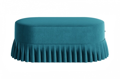 Siedzisko tapicerowane LOLITA 100 x 50 cm designerskie turkusowe