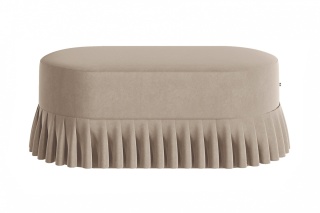 Siedzisko tapicerowane LOLITA 100 x 50 cm designerskie beżowe