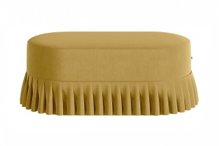 Siedzisko tapicerowane LOLITA 100 x 50 cm designerskie żółte