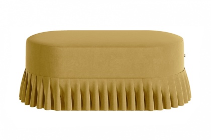 Siedzisko tapicerowane LOLITA 100 x 50 cm designerskie żółte do salonu