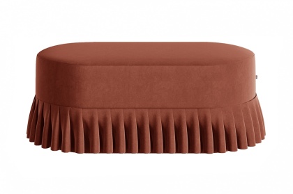 Siedzisko tapicerowane LOLITA 100 x 50 cm designerskie pomarańczowe do salonu