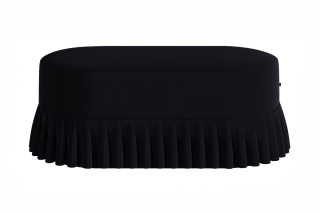 Siedzisko tapicerowane LOLITA 100 x 50 cm designerskie czarne