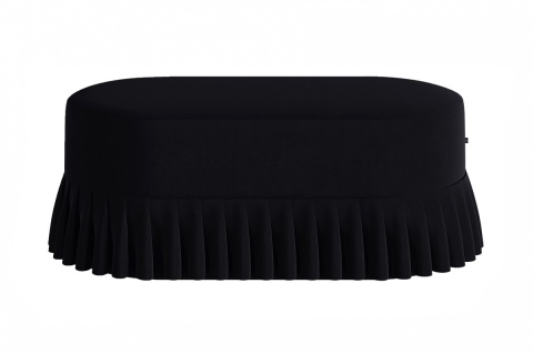 Siedzisko tapicerowane LOLITA 100 x 50 cm designerskie czarne