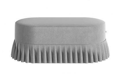Siedzisko tapicerowane LOLITA 100 x 50 cm designerskie szare do salonu