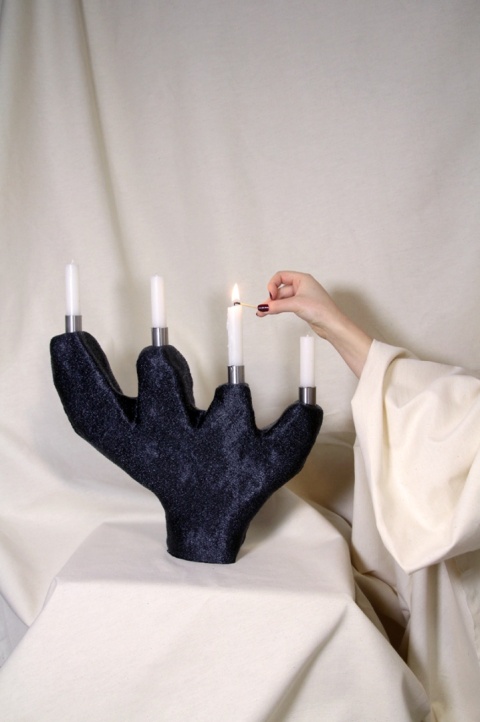 Świecznik MOD ND.2 designerski czarny