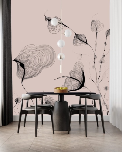 Tapeta ORGANIC FLOWERS designerska w rolce grafika