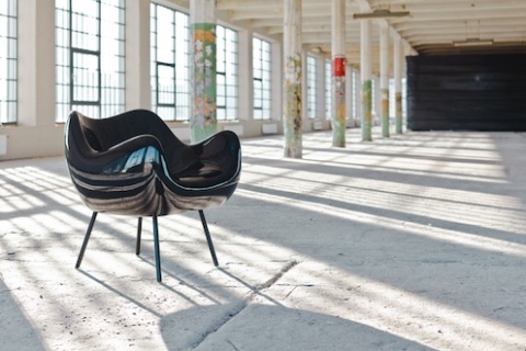 Fotel RM58 CLASSIC po renowacji designerski antracyt