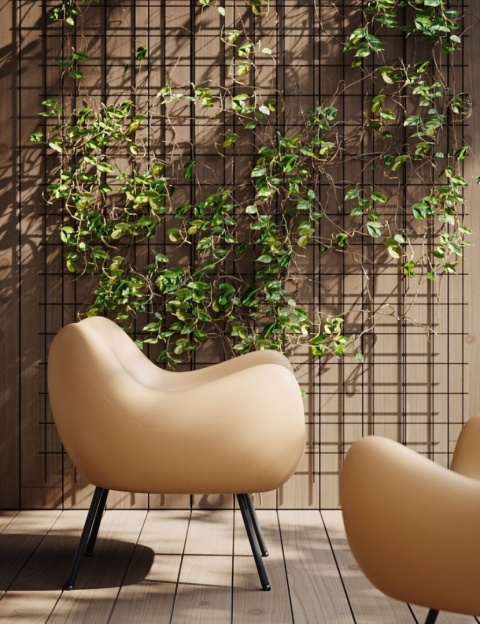 Fotel RM58 CLASSIC po renowacji designerski antracyt