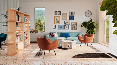 Fotel tapicerowany RM58 SOFT Fame pomarańczowy