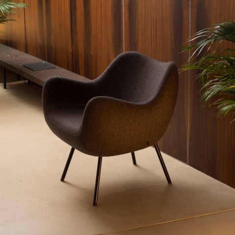 Fotel tapicerowany RM58 SOFT Fame żółty