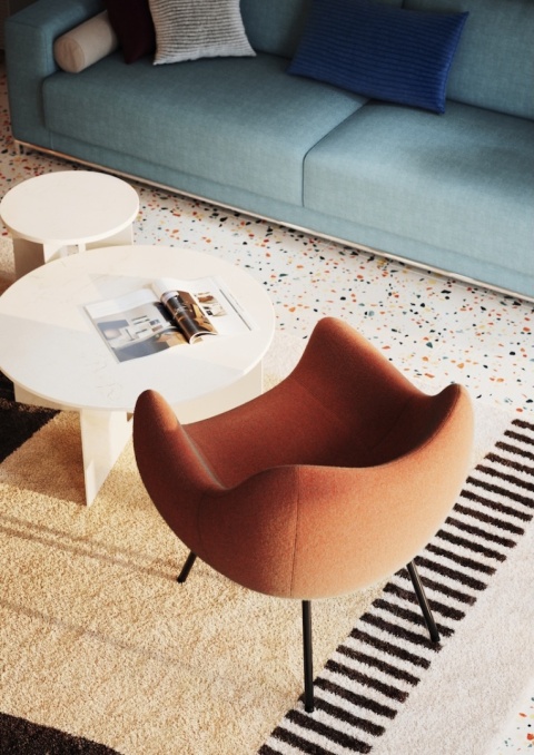 Fotel tapicerowany RM58 SOFT Fame żółty