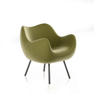 Fotel tapicerowany RM58 SOFT Henry Fr velvet zielony