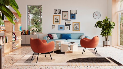 Fotel tapicerowany RM58 SOFT Step brązowy