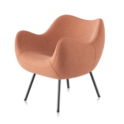 Fotel tapicerowany SOFT SYNERGY RM58 łososiowy do salonu lub sypialni