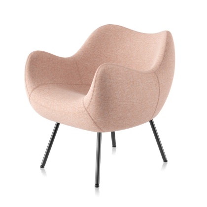 Fotel tapicerowany SOFT SYNERGY RM58 różowy do salonu lub sypialni