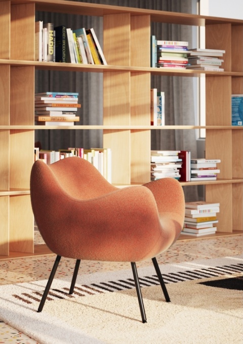 Fotel tapicerowany RM58 SOFT Synergy różowy