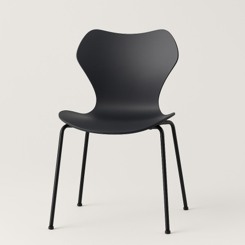 Krzesło KA237 CONTRACT dąb czarny rama chromowana