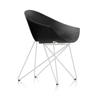 Krzesło RM56 buk czarny rama biała