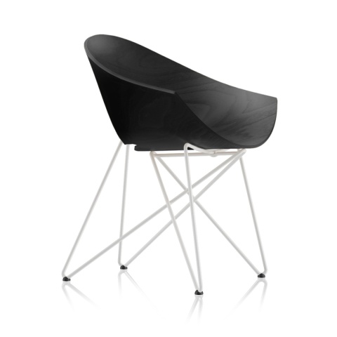 Krzesło RM56 buk czarny rama biała