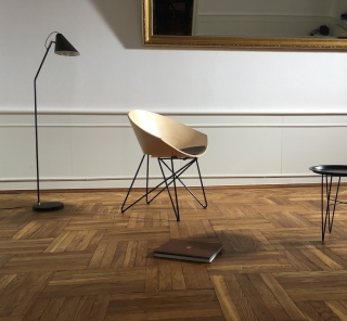 Krzesło RM56 buk naturalny rama czarna