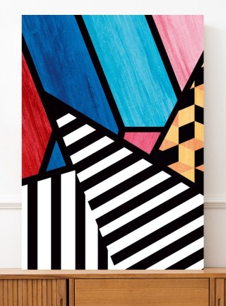 Plakat ABSTRAKCJA GEOMETRIA kolor