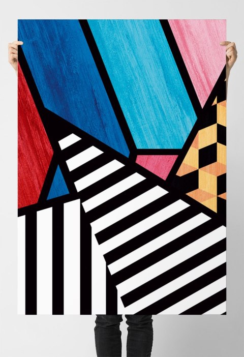 Plakat ABSTRAKCJA GEOMETRIA kolor