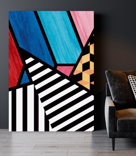 Plakat ABSTRAKCJA GEOMETRIA kolor