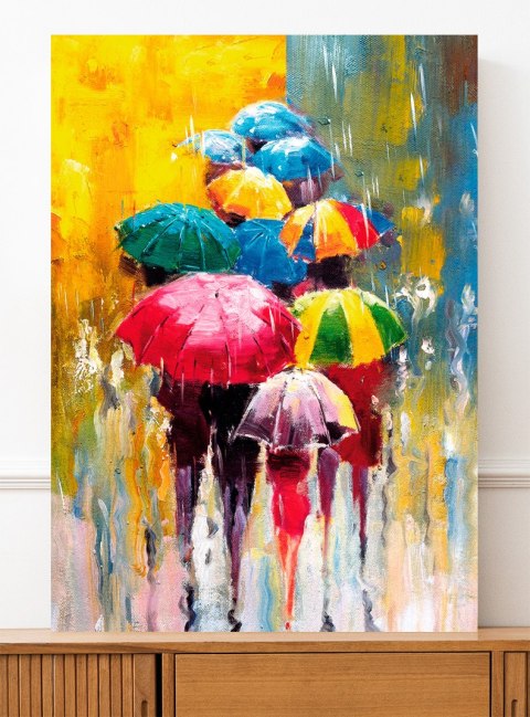 Plakat ABSTRAKCJA KOLOROWE PARASOLE kolor
