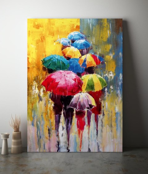 Plakat ABSTRAKCJA KOLOROWE PARASOLE kolor